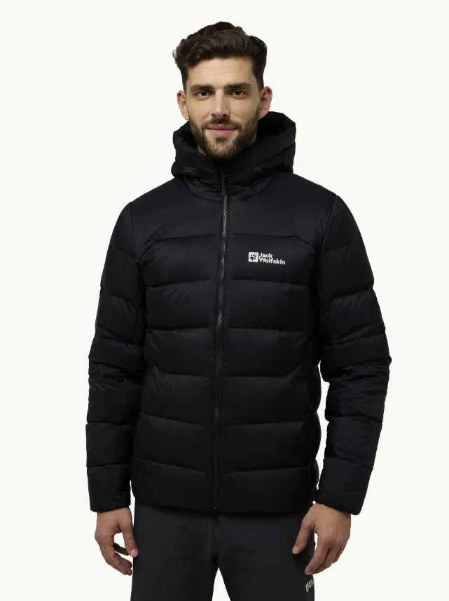 Jack Wolfskin Nebelhorn Down Hoody M Daunenjacke Kapuzenjacke Herren schwarz