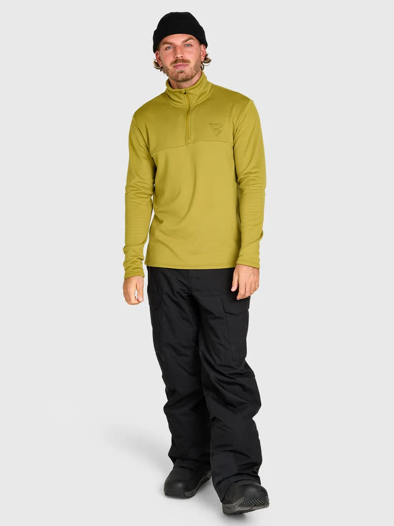 Brunotti Daronst Fleece Herren Fleecepullover Midlayer Skirolli dark moss