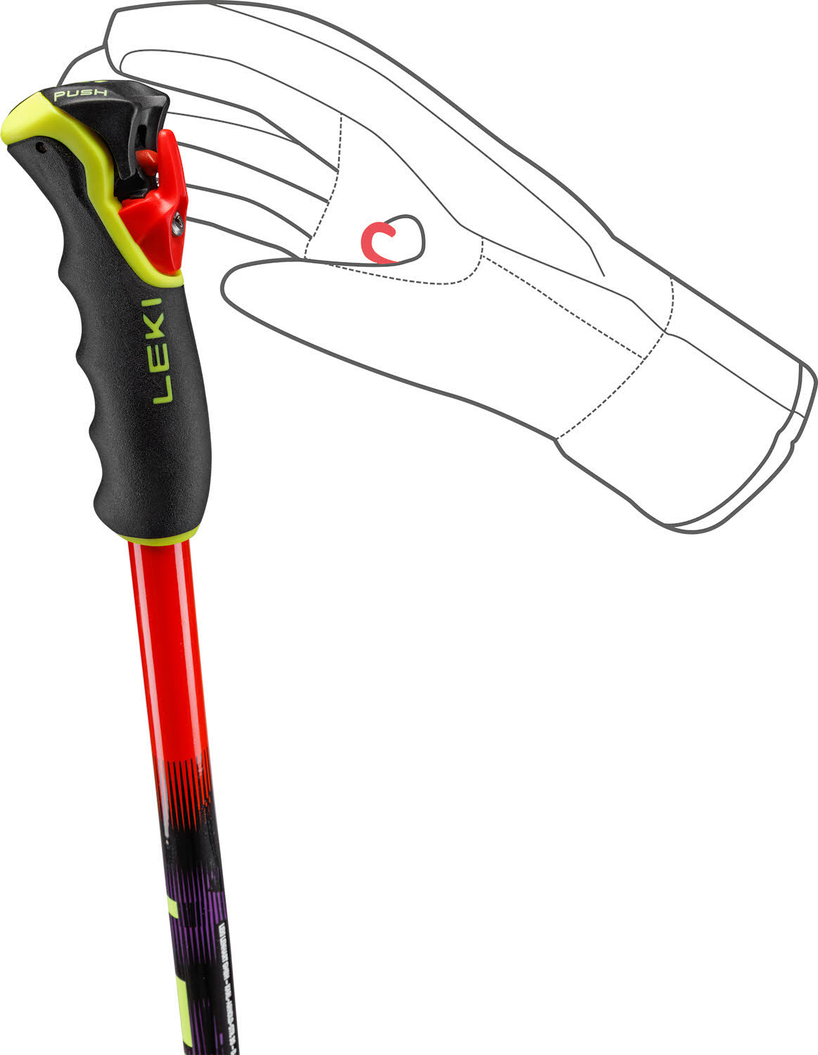 Leki WCR Pro GS TR Unisex Skistöcke Ski Poles rot/violett