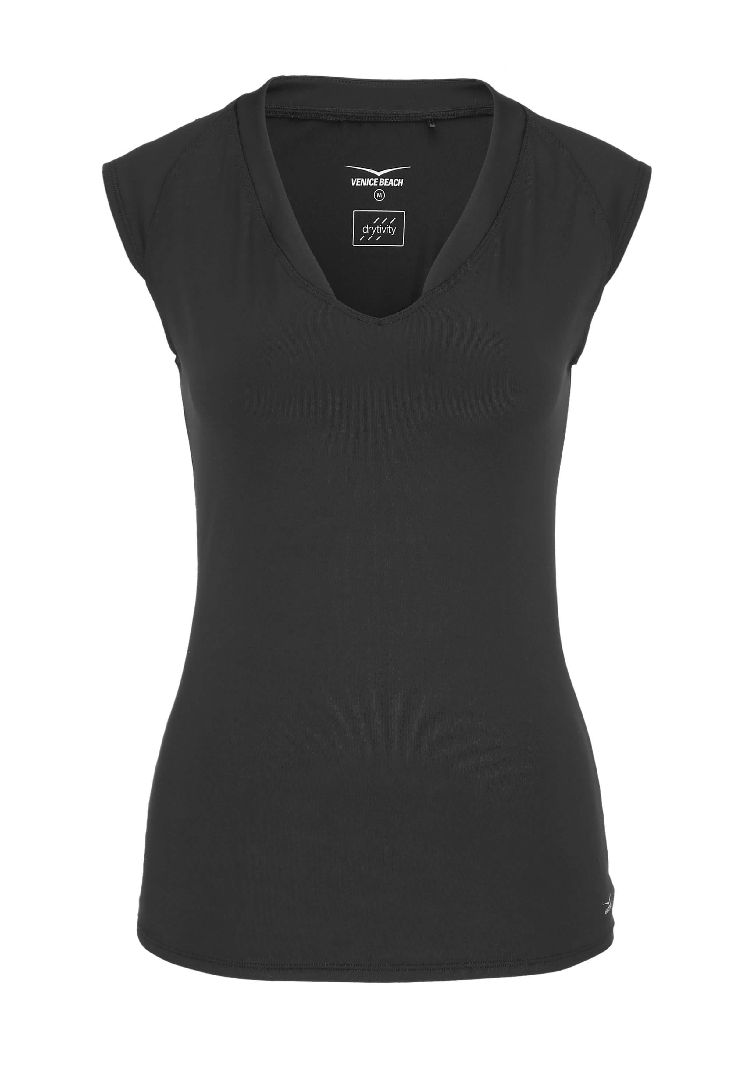 VENICE BEACH ELEAM Damen T-Shirt ärmellos Funktionalität Komfort Sport Freizeit schwarz NEU