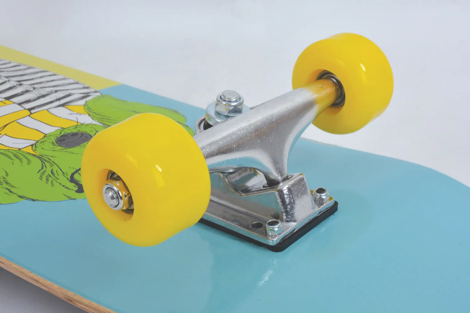 Schildkröt Skateboard Kicker 31" Green Dog Kinder Skateboard gelb/blau/schwarz