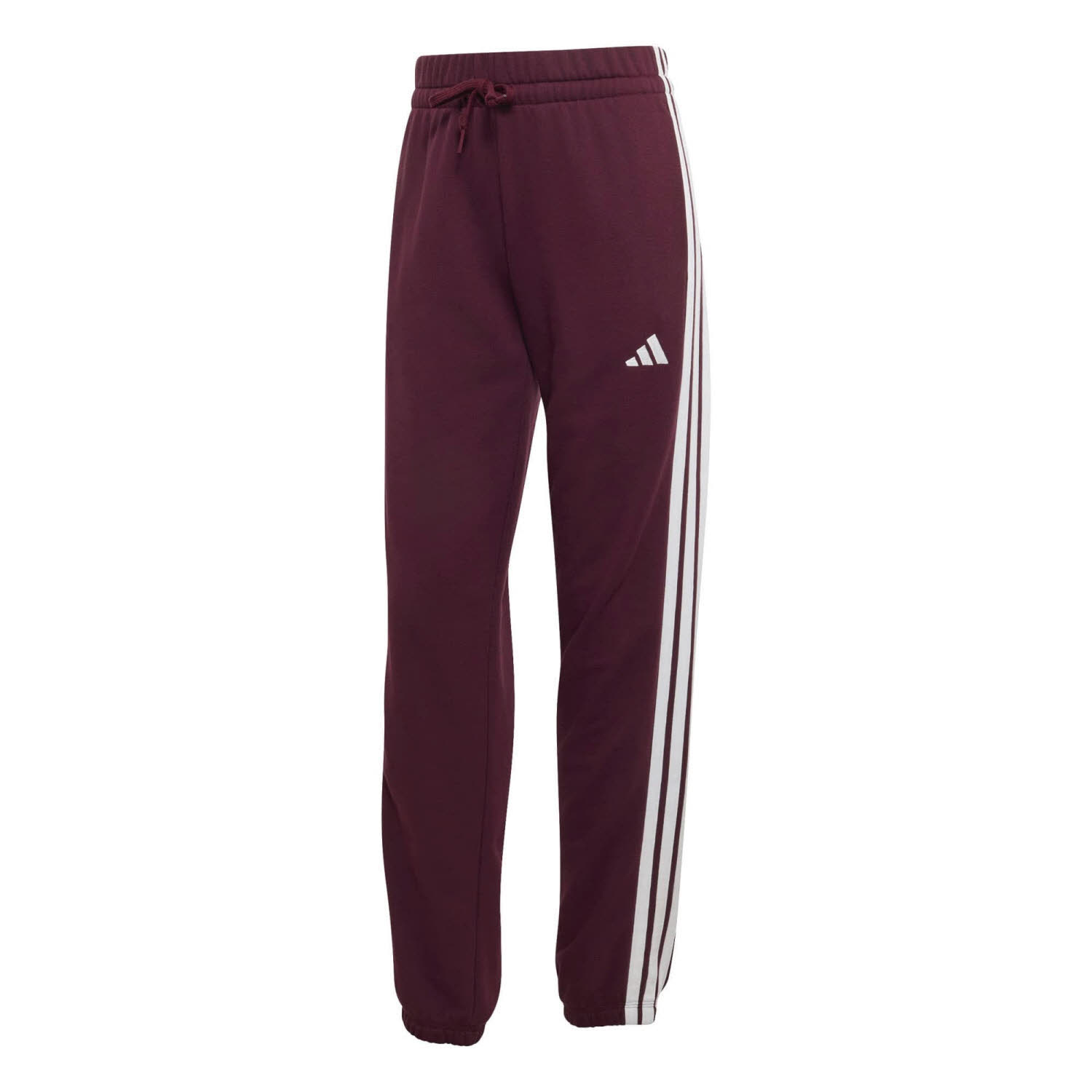 adidas Essentials 3-Stripes French Terry Cuffed Pants Damen Jogginghose rot