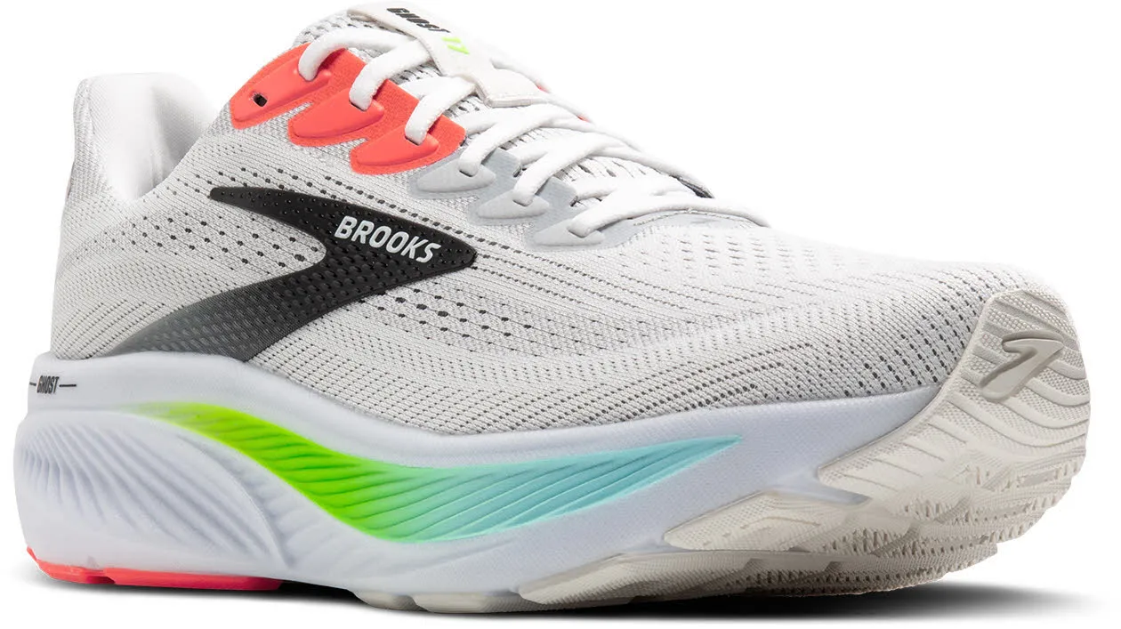 Brooks Ghost 17 Herren Laufschuhe Joggingschuhe white/pink clay/gecko