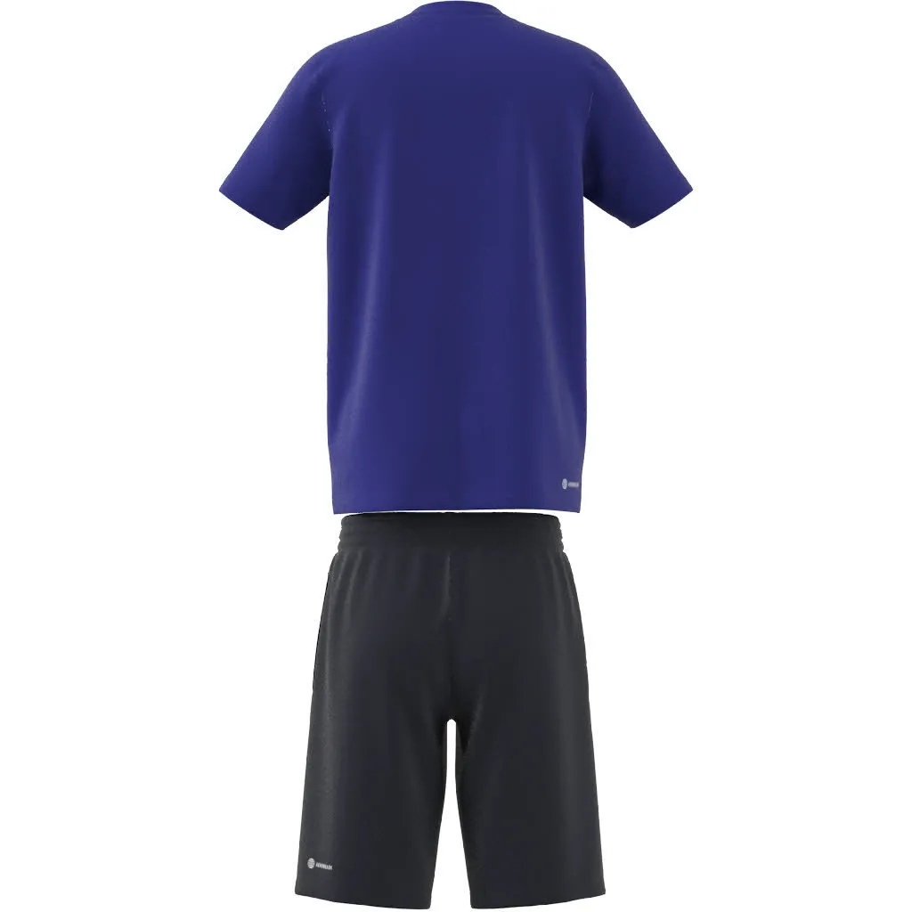 adidas Train Essentials AEROREADY 3-Streifen Regular-Fit Training Set Kinder blau