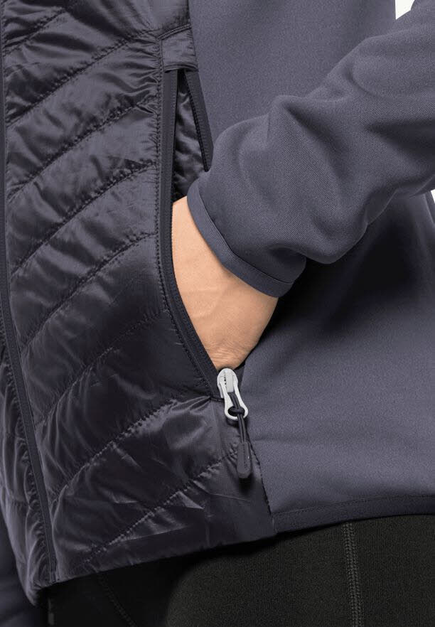 Jack Wolfskin Routeburn Pro Hybrid Damen Daunenjacke Grau