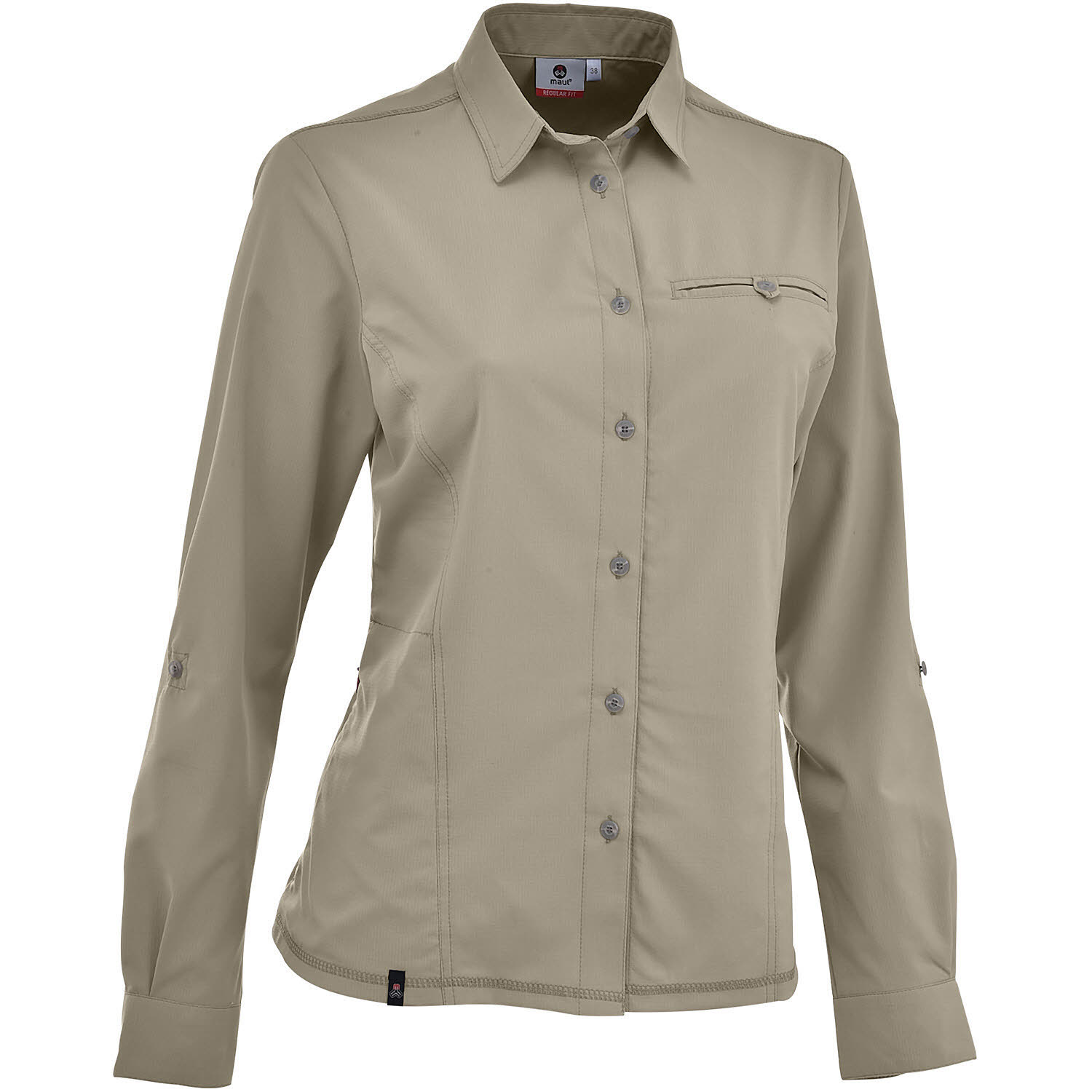 Maul Sport Hochalm UV50 Damen Hemd Langarm Trekkinghemd beige
