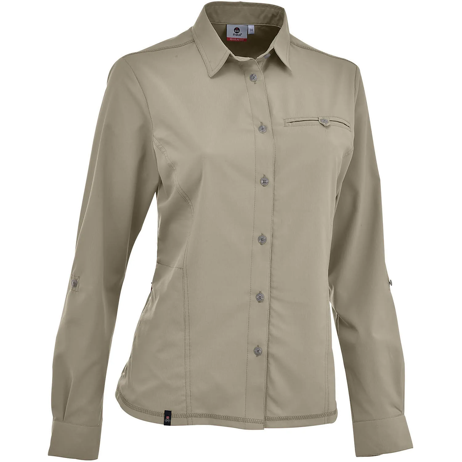 Maul Sport Hochalm UV50 Damen Hemd Langarm Trekkinghemd beige