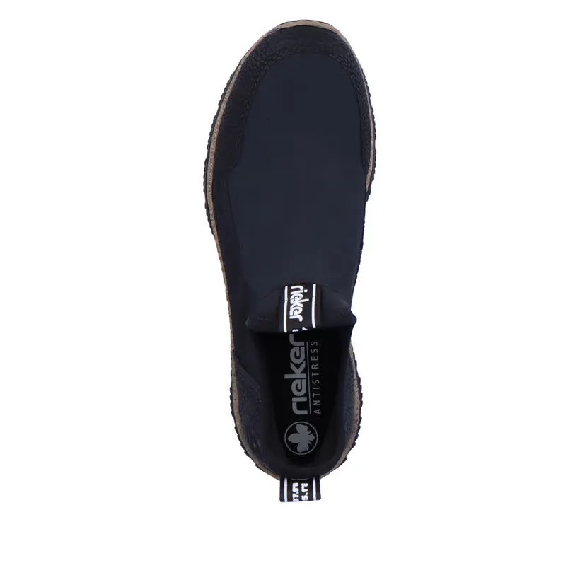 Rieker HWK Damen Stiefel Slipper Chelsea Boots schwarz