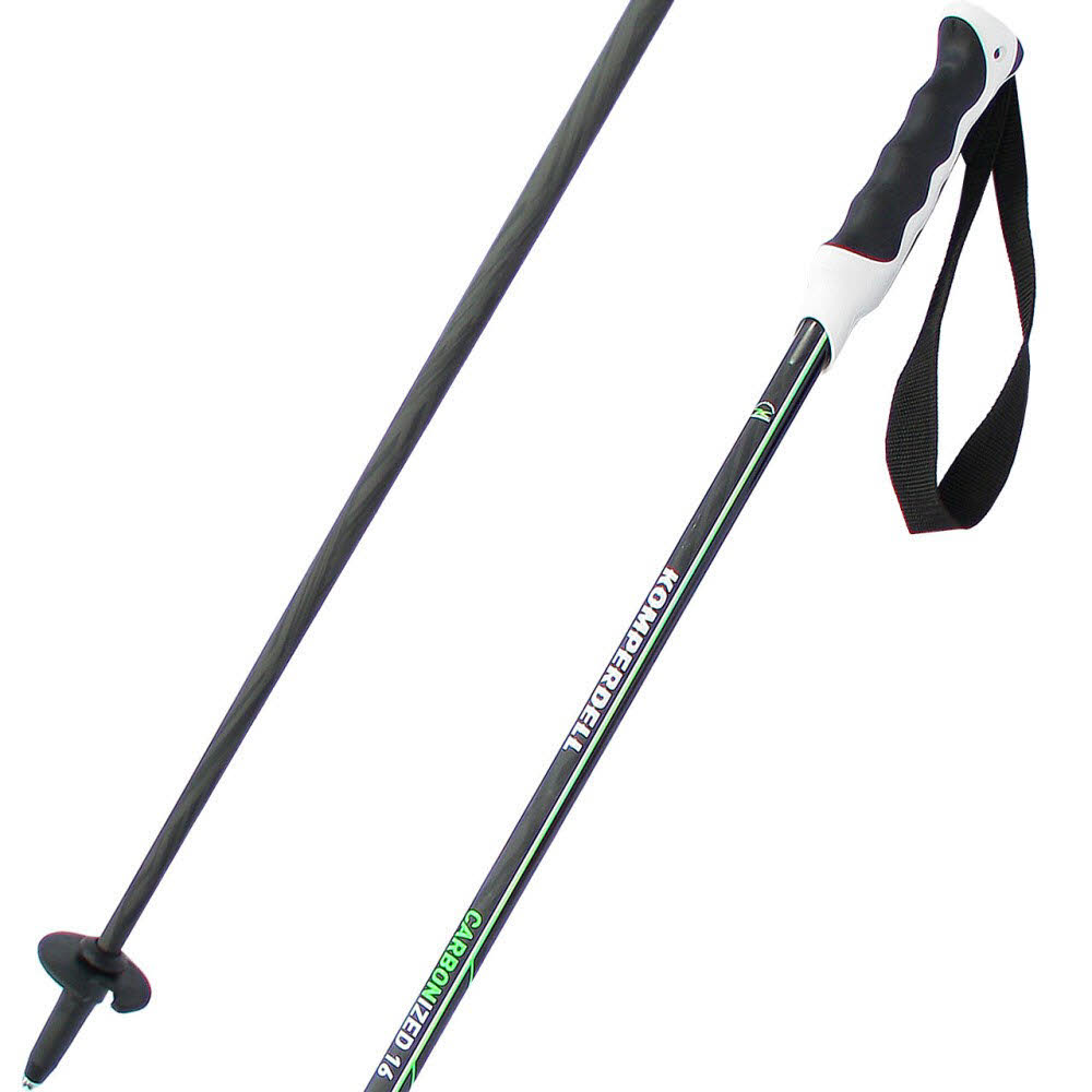 Komperdell CARBONIZED 16 Unisex Skistöcke Skipoles schwarz/grün