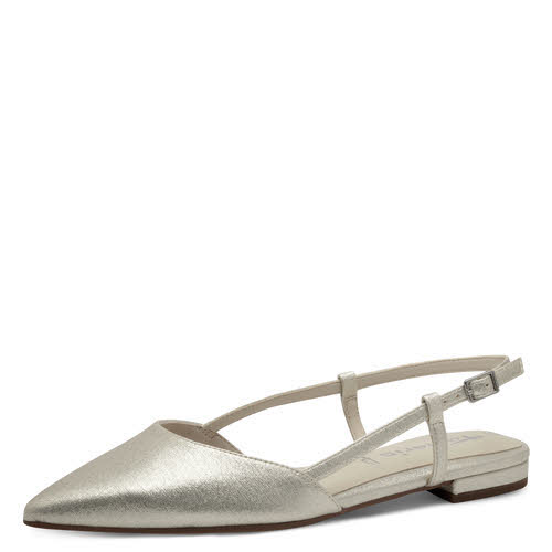 Tamaris Damen Slingpumps silber champagne