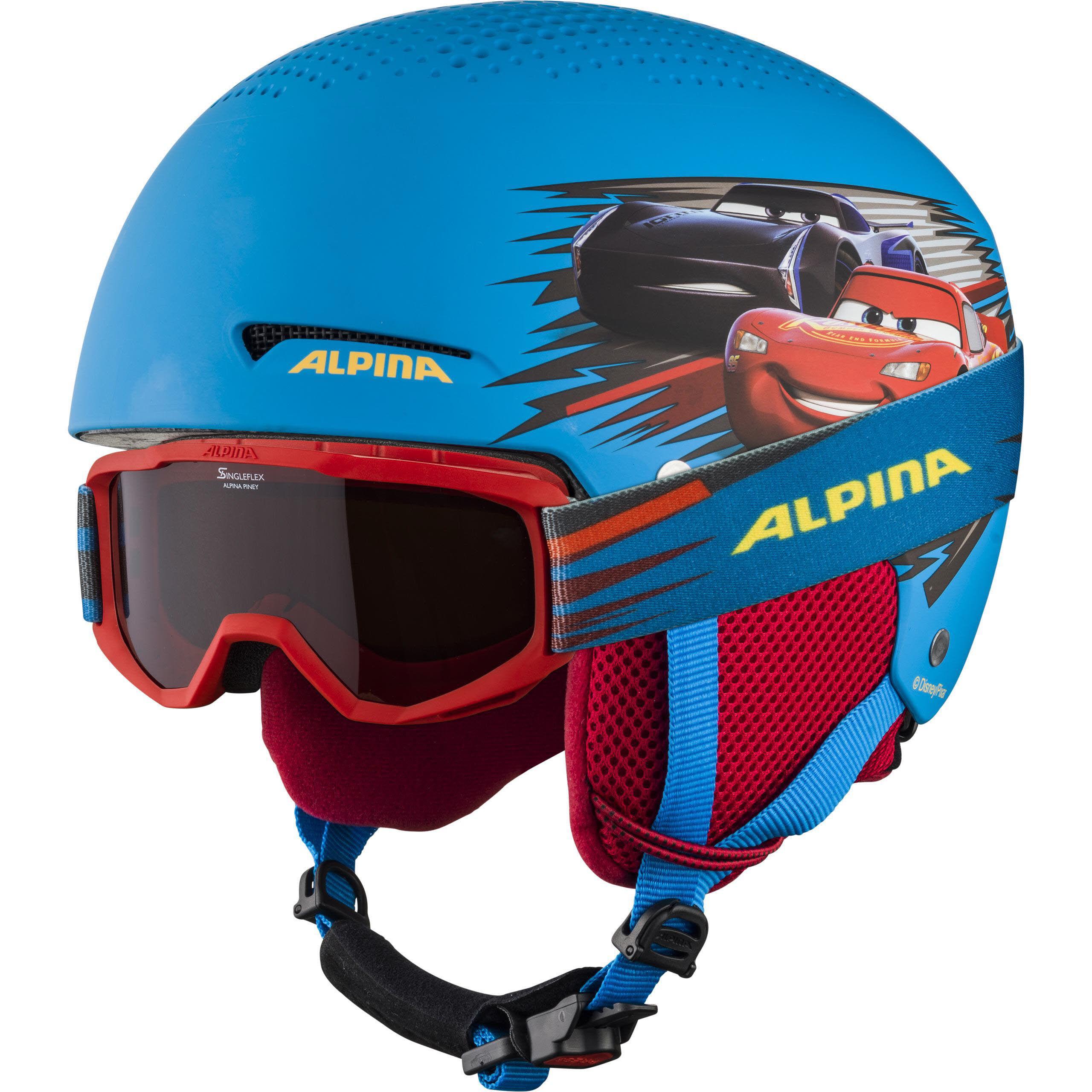 Alpina Zupo Disney Set Cars Kinder Skihelm Snowboardhelm Ski Alpin Helm blau NEU