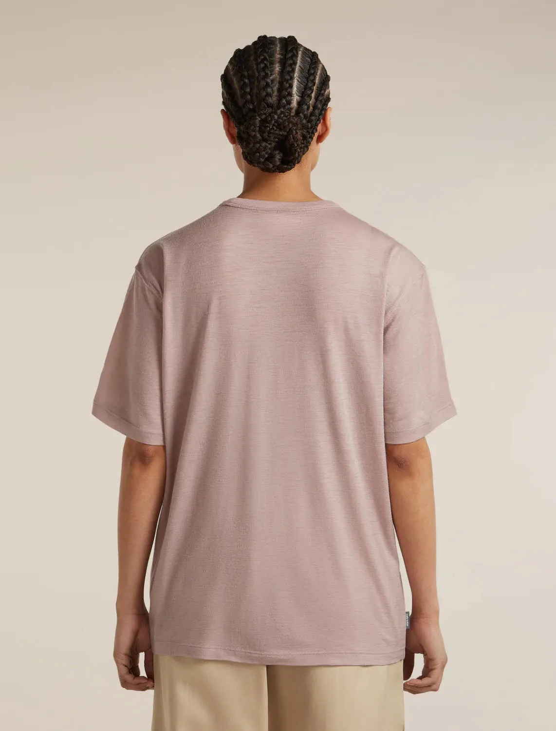 Icebreaker 150 Tech Lite Relaxed T-Shirt Mountain Shift Damen Funktionsshirt pink quartz