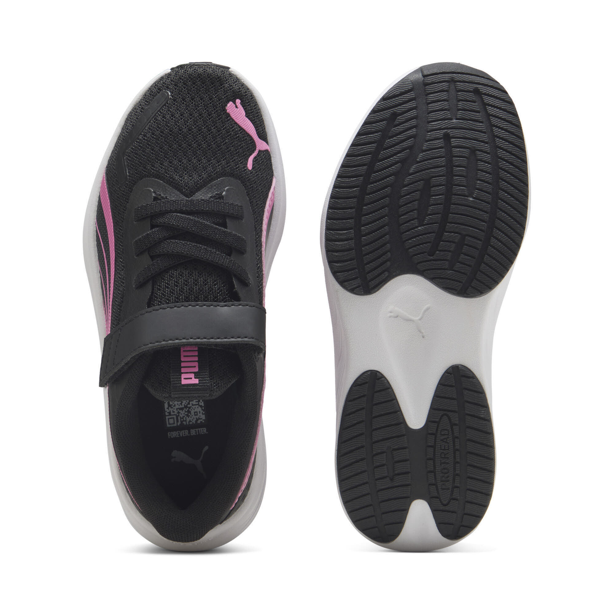 Puma Pounce Lite AC+ PS Mädchen Sneaker Freizeitschuhe schwarz/pink