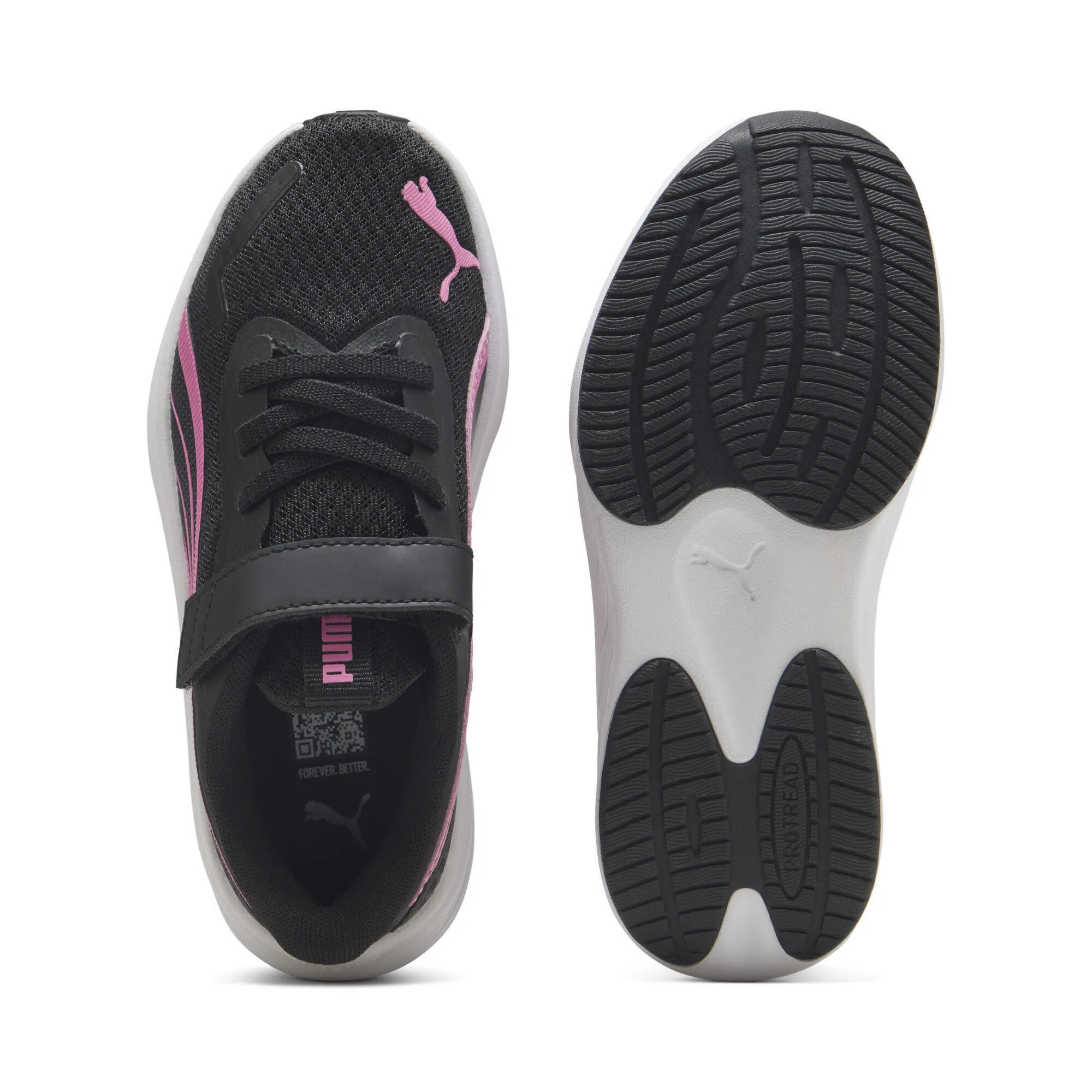Puma Pounce Lite AC+ PS Mädchen Sneaker Freizeitschuhe schwarz/pink