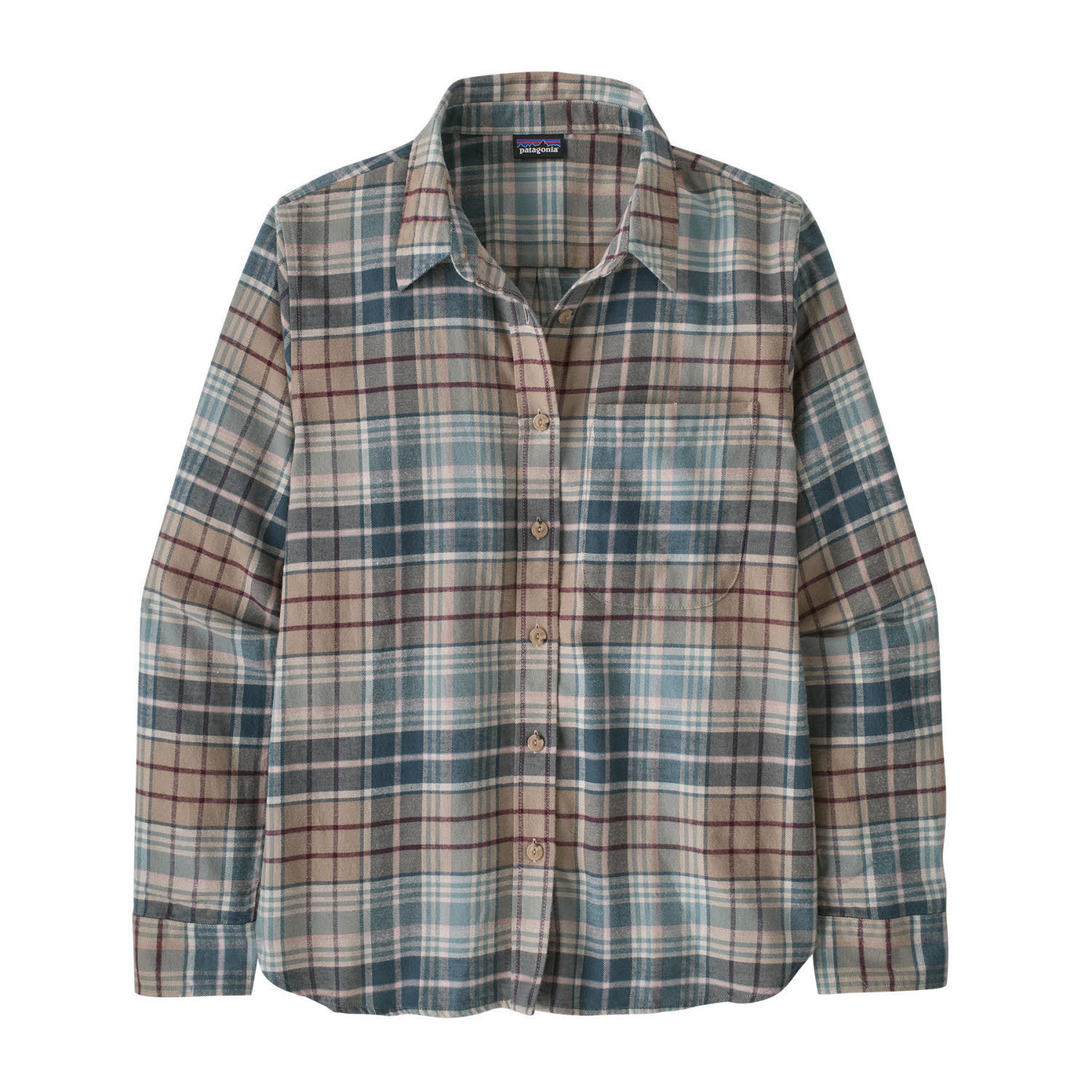 Patagonia LW Fjord Flannel Shirt Damen Flanellhemd Hemd depth: blue sage