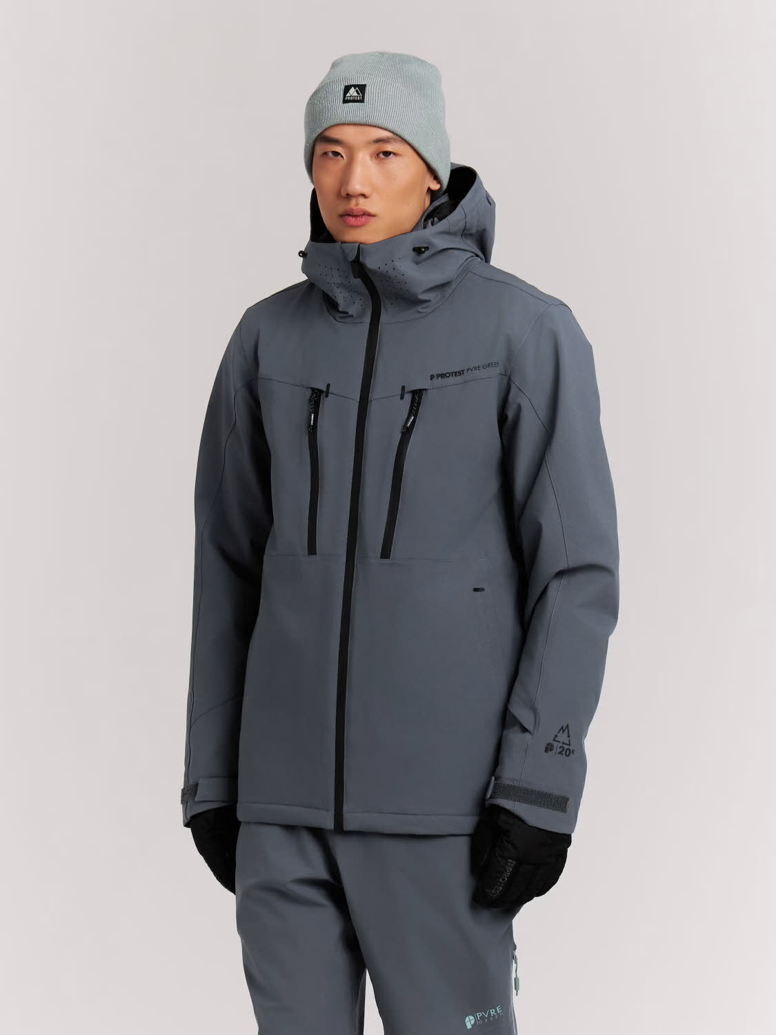 Protest PRTTimothy Herren Skijacke Winterjacke grau