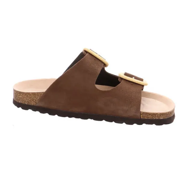 Natural Sense klassische Pantolette Damen Tieffußbett braun
