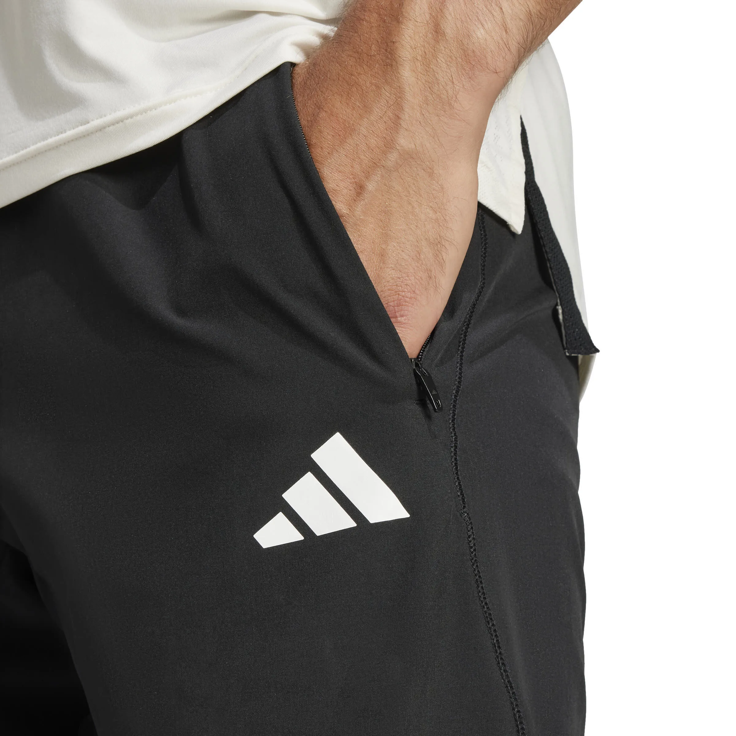 adidas Icon 3-Streifen Woven Herren Trainingshosen schwarz/weiß