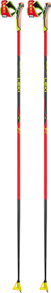 Leki HRC max Unisex Langlaufstöcke 1 Paar rot/gelb