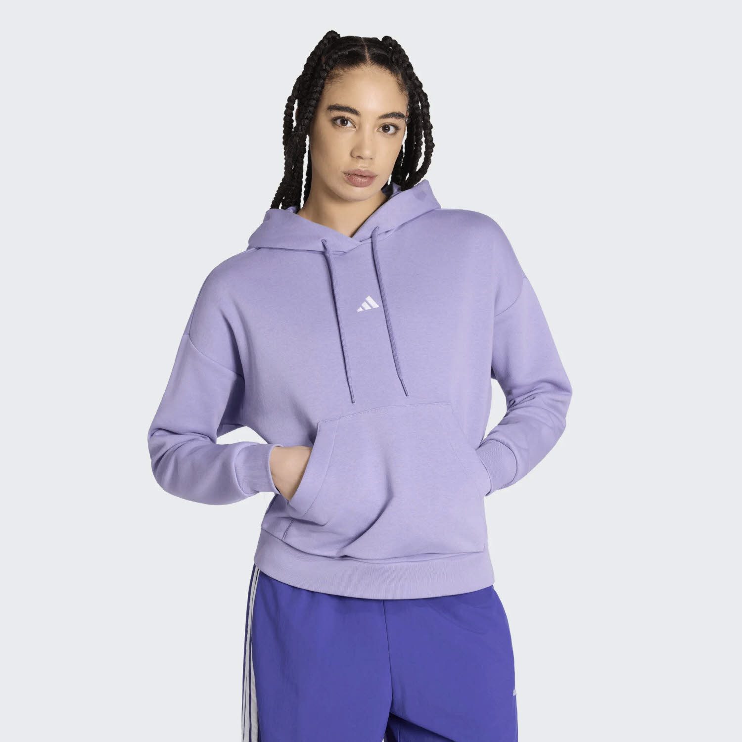 adidas Essentials Feel Cozy Hoodie Damen Pullover Hoodie lila