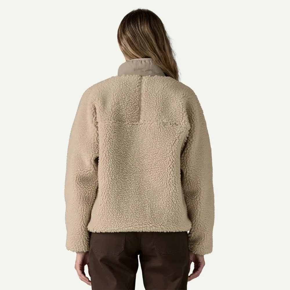 Women Classic Retro X Fleece Jacket Fleecejacke Damen beige