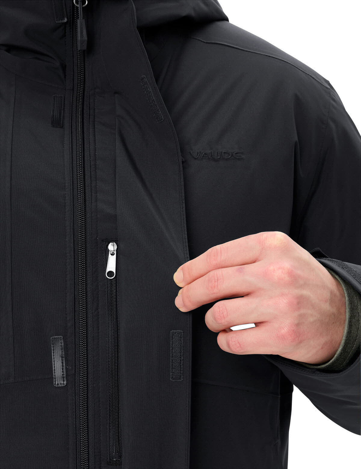 Vaude Rosemoor Freizeitmantel Parka Herren schwarz