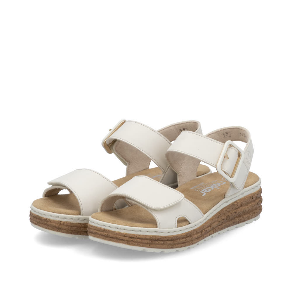 Rieker FSK Damen Sandalen Sandaletten beige