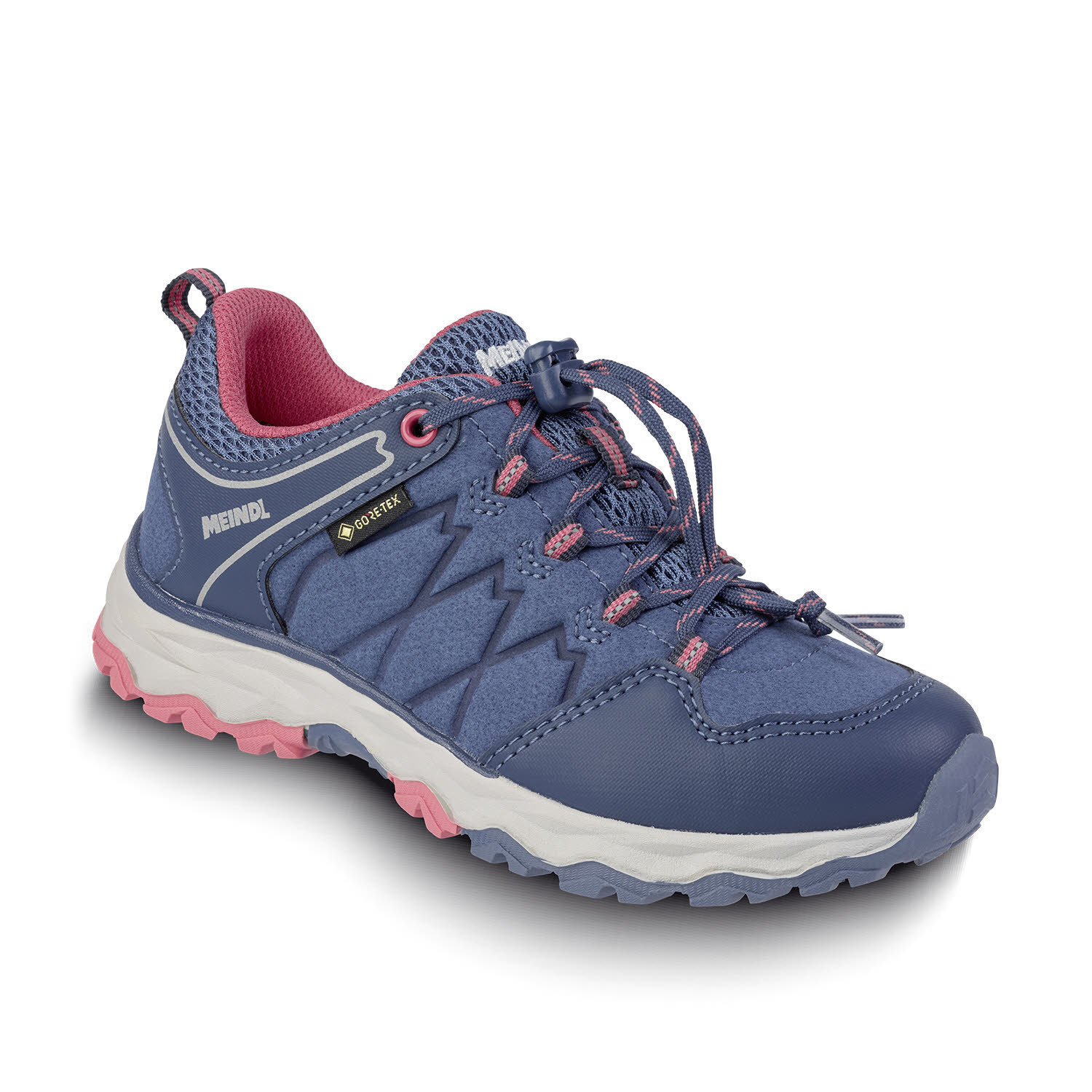 Meindl Ontario Junior GTX Wanderschuh Outdoor Kinder Mädchen blau rosa