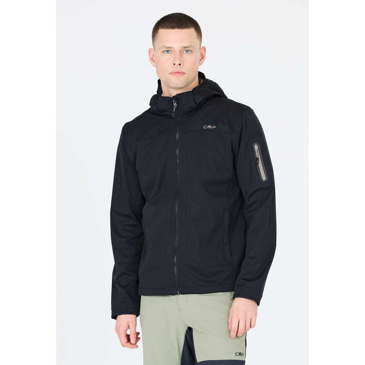 CMP Softshelljacke Kapuzenjacke Herren dunkelgrau schwarz