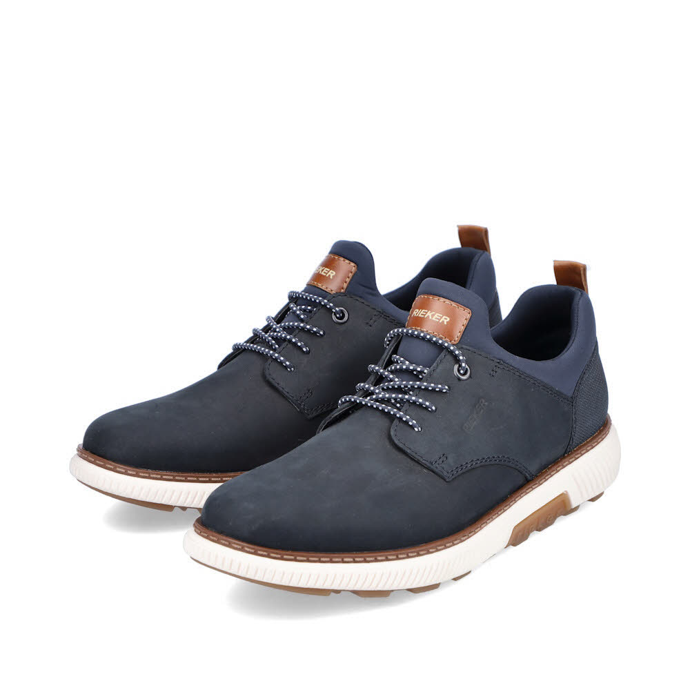 Rieker HWK Herren Halbschuhe Slipper blau