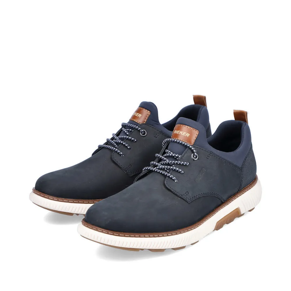 Rieker HWK Herren Halbschuhe Slipper blau