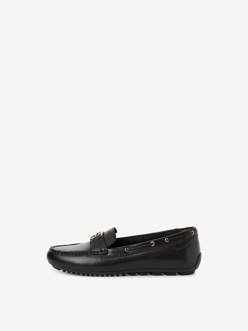 Tamaris Ledermoccassin Damen schwarz