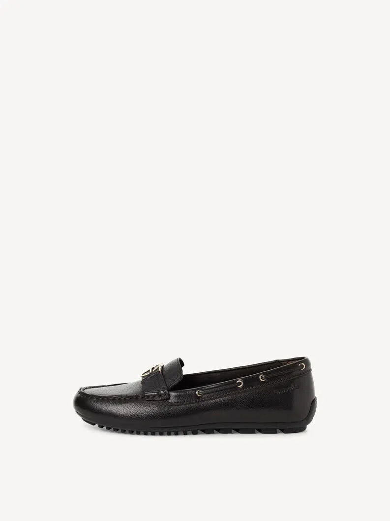 Tamaris Ledermoccassin Damen schwarz