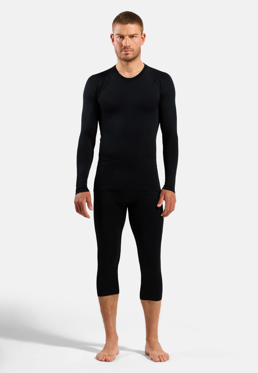 Odlo Performance Warm Herren Funktionstights ¾ Tights schwarz