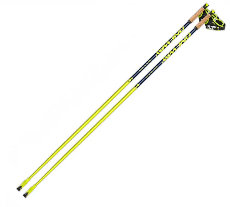 One Way Team 19 MAG Nordic Walking Stöcke Outdoor walking Unisex gelb NEU