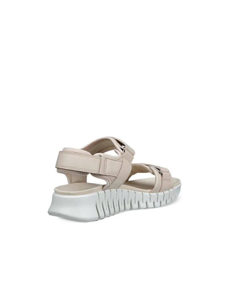 ECCO GRUUV SOL LEA Damen Sandalen Modeschuhe beige