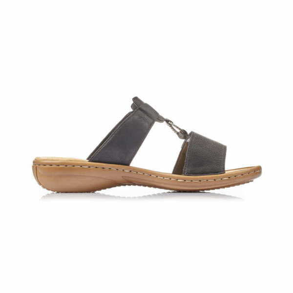 Rieker Pantolette Damen Sommerschuhe Sandalette elegant modisch schwarz NEU