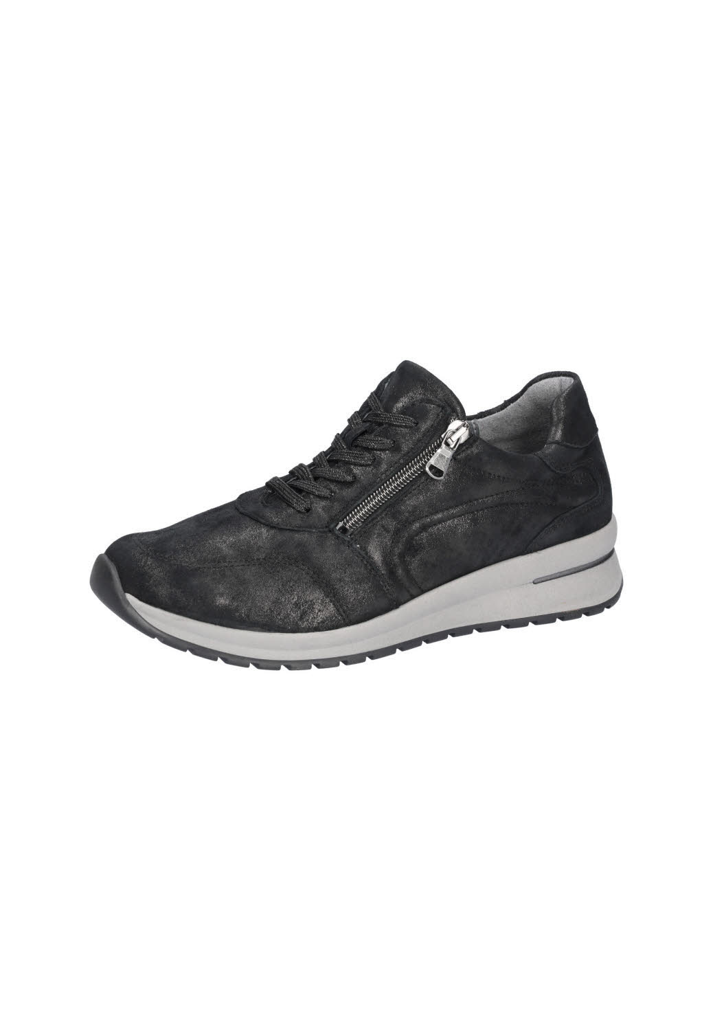 Waldläufer H-Inessa Herren Sneaker Low modisch Halbschuhe schwarz