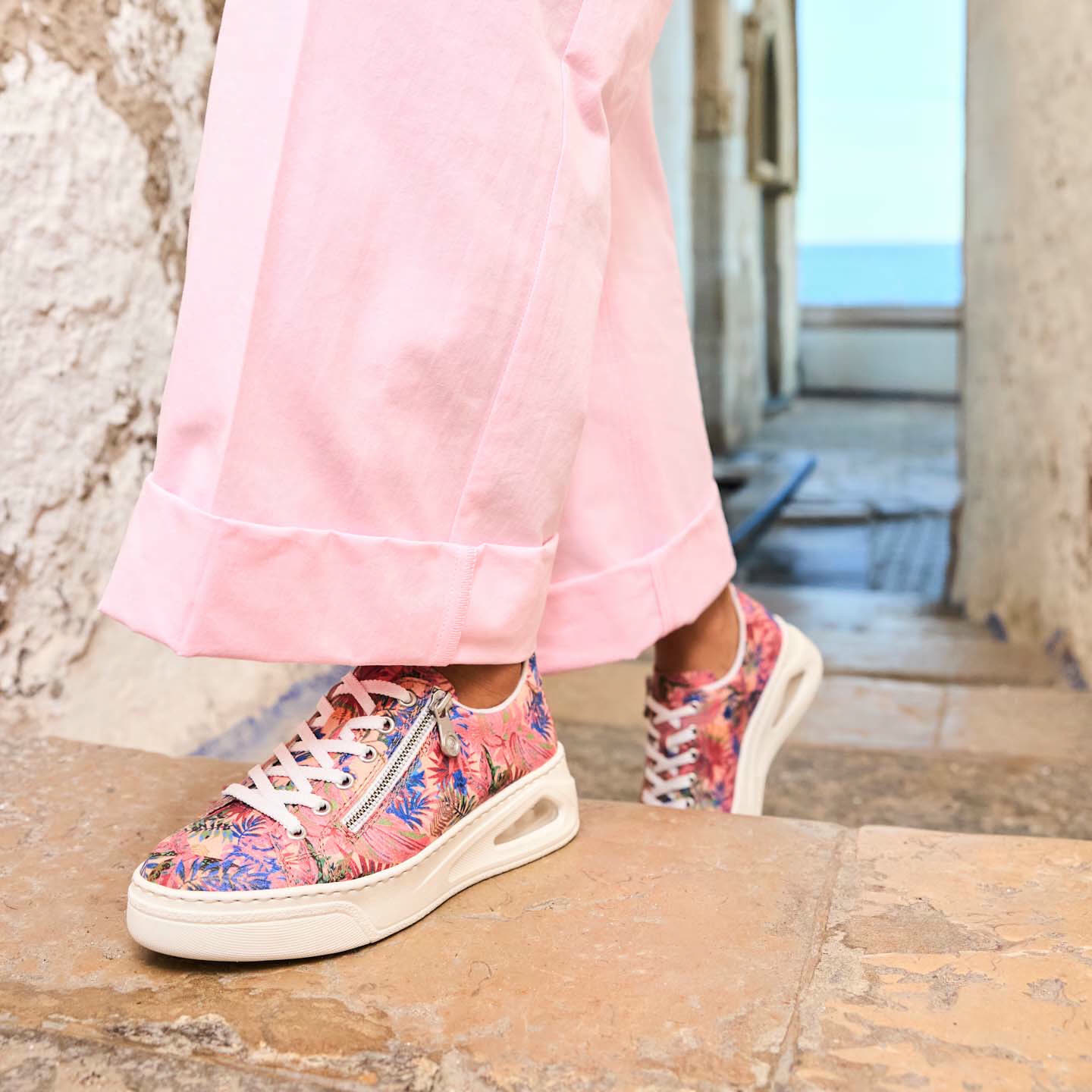 Rieker Damen Halbschuhe Sneaker multicolor bunt