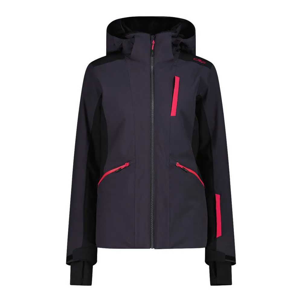 CMP WOMAN JACKET ZIP HOOD Damen Skijacke Winterjacke grau