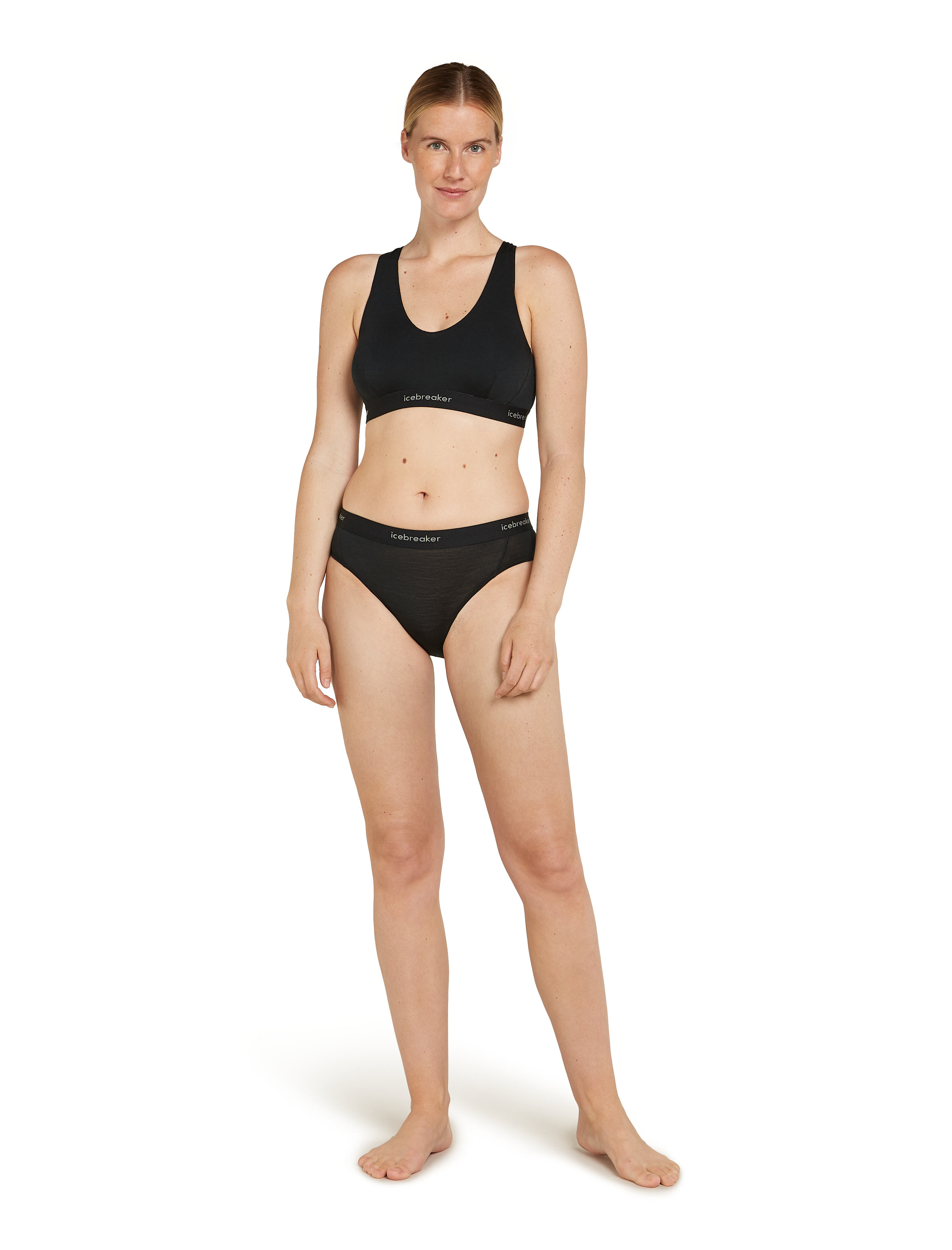 Icebreaker Merinomix 125 Cool-Lite™ Sprite Racerback-BH Damen schwarz