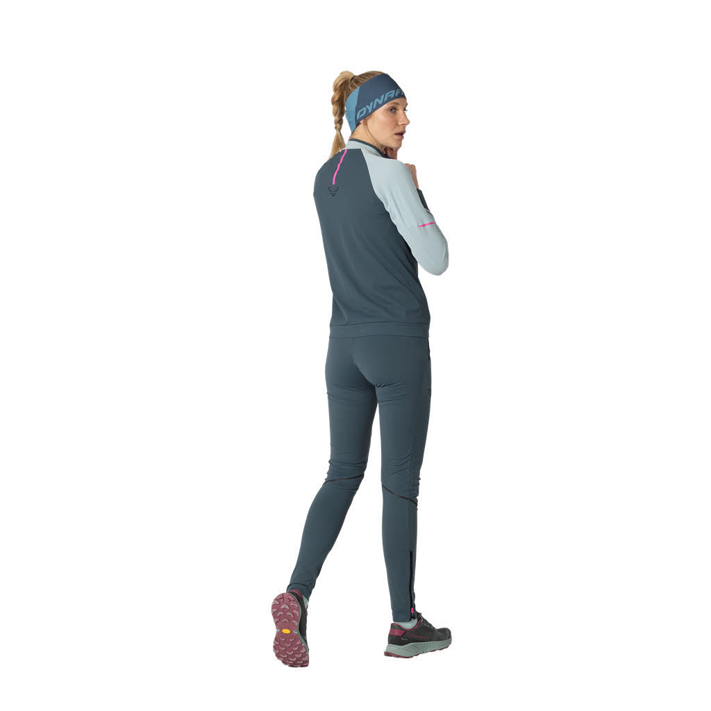 Dynafit Alpine Longsleeve Half Zip Tee Damen Longsleeve Laufshirt blau