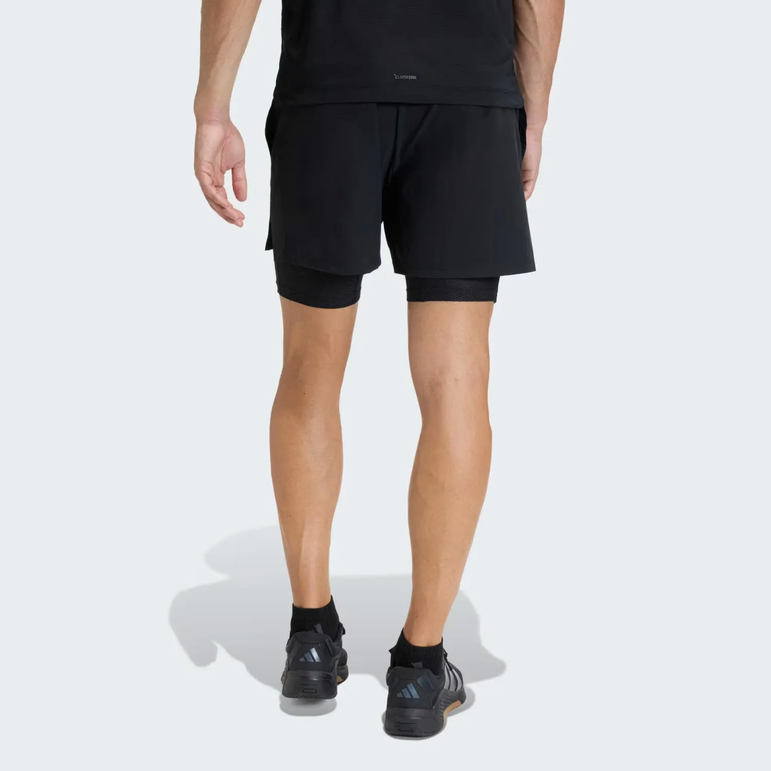 adidas D4T WORKOUT 2IN1 SHORTS Herren Workoutshorts Laufshorts schwarz