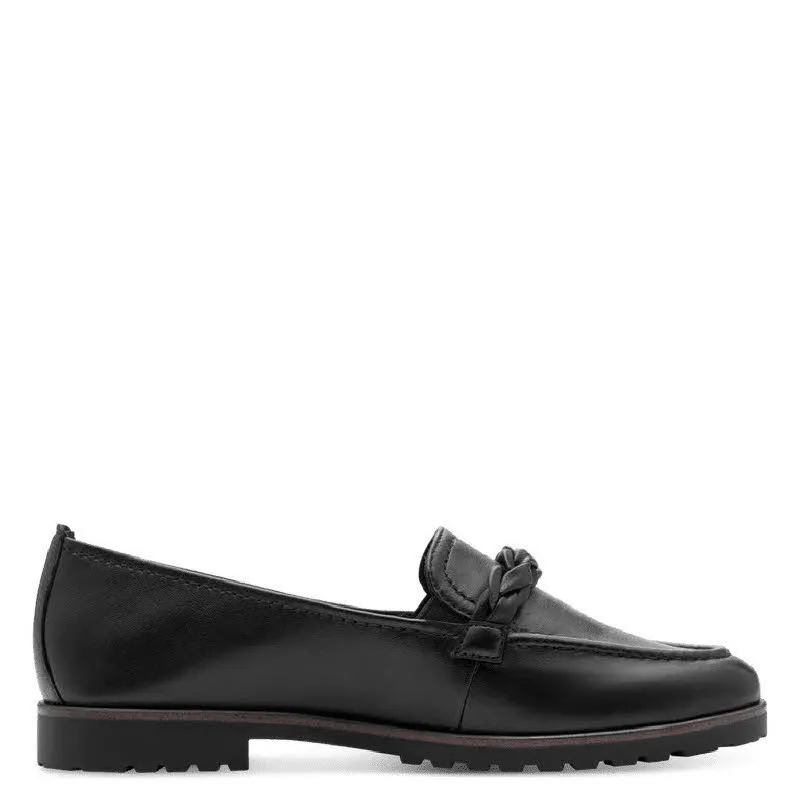 Tamaris Women Slip-on Damen Slipper Leder schwarz