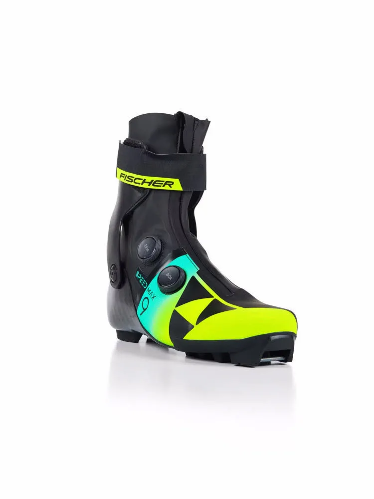 Fischer SPEEDMAX 9 SKATE RL BOA Unisex Langlaufschuhe Skating schwarz/gelb/türkis