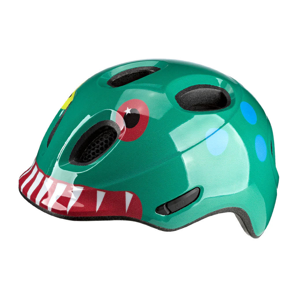 KED MEGGY SPARK Kinder Radhelm Fahrradhelm monster mood green glossy