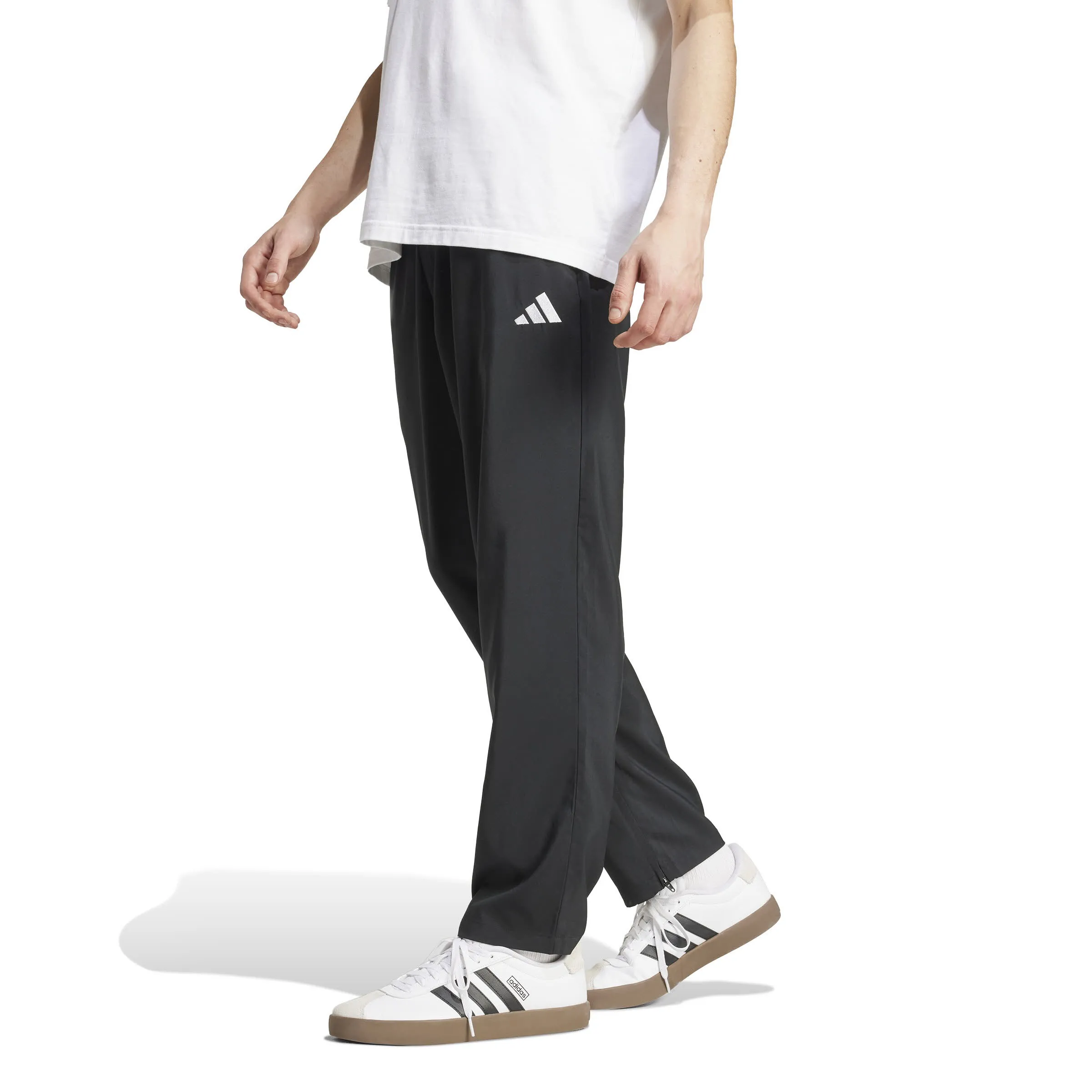 adidas Essentials Small Logo Open-Hem Stanford Hose Jogginghose Herren schwarz