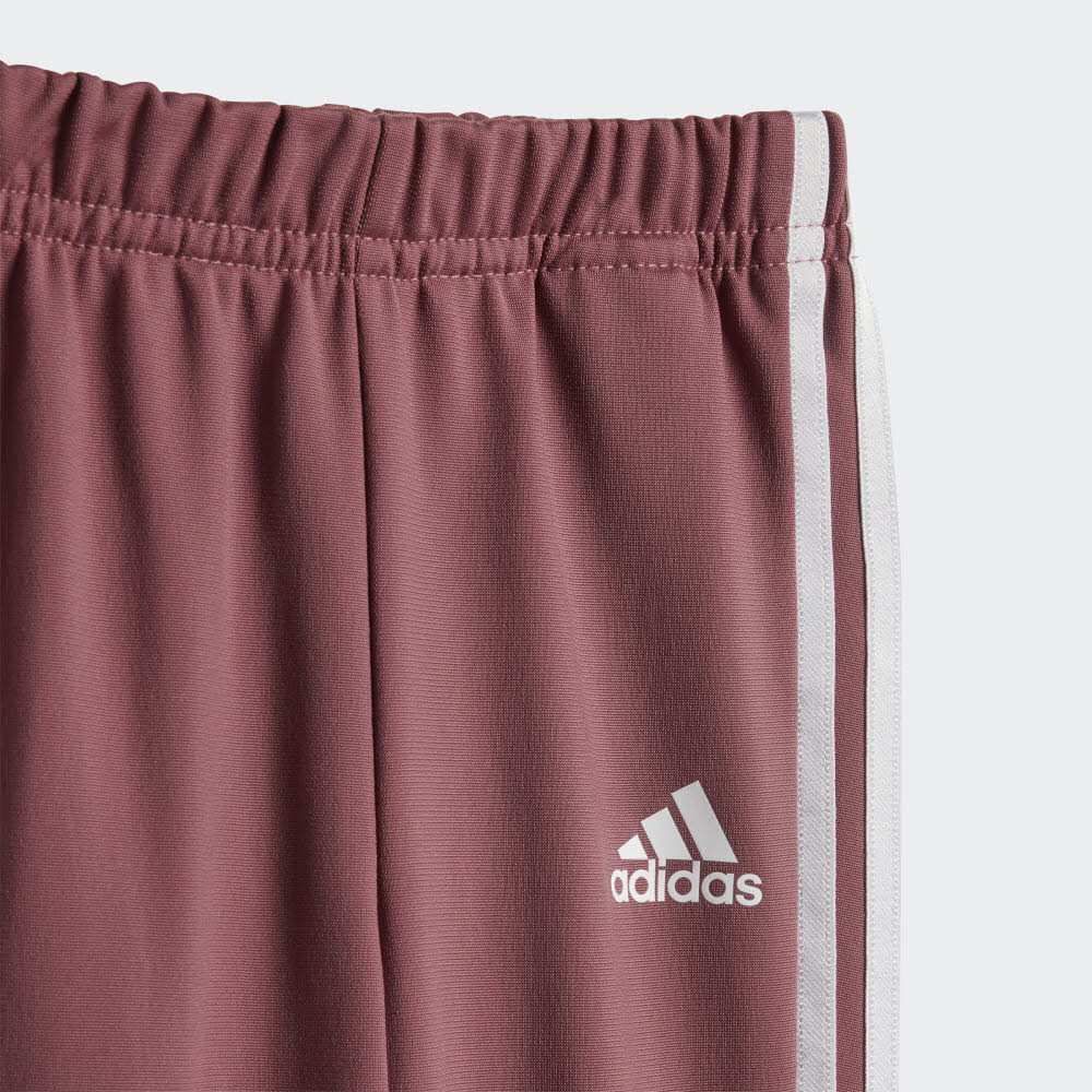 adidas ESSENTIALS SHINY HOODED Kinder Trainingsanzug Jogginganzug rot