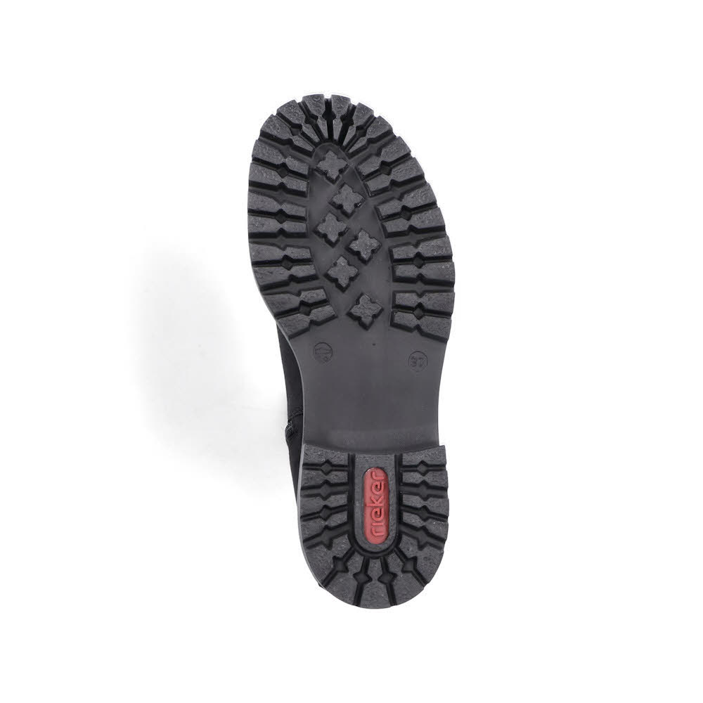 Rieker Kurzstiefel Damen Freizeitstiefel Stiefelette gefüttert schwarz