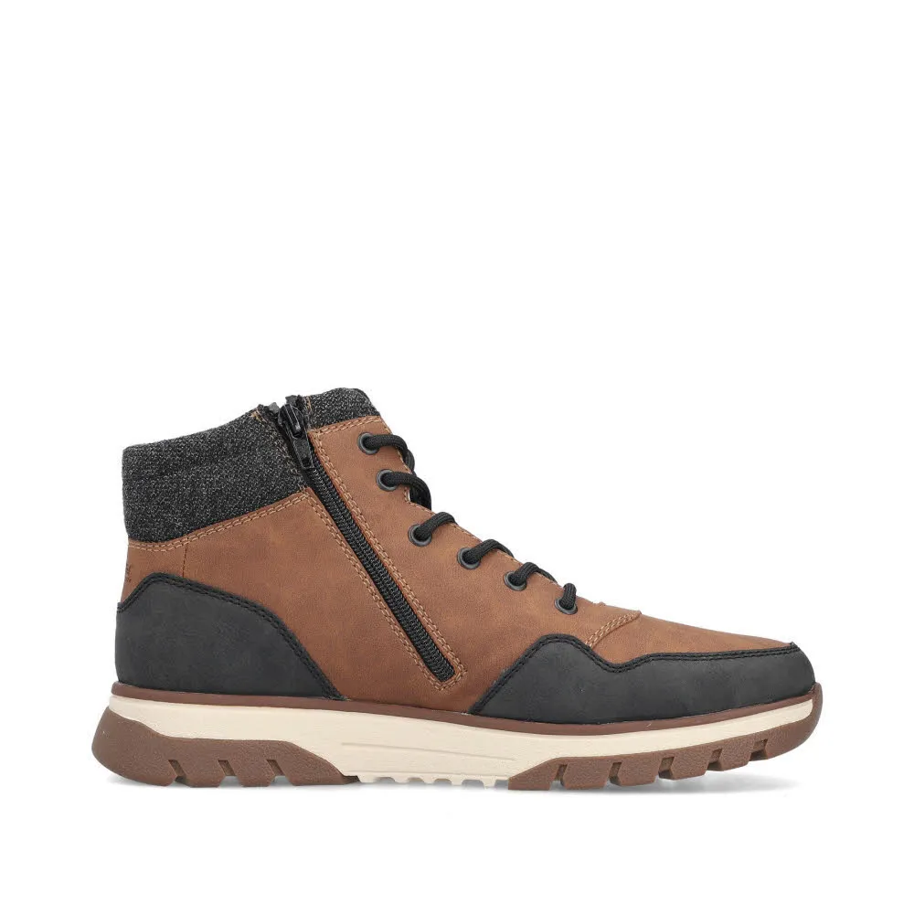 Rieker HWK Herren Stiefel Modestiefel braun/schwarz